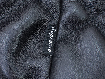 Supreme 'Quilted Leather Hooded Jacket'キルティング レザー