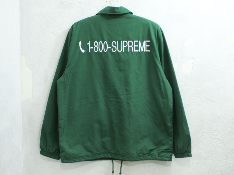 Supreme '1-800 Coaches Jacket'コーチジャケット 緑 グリーン M 