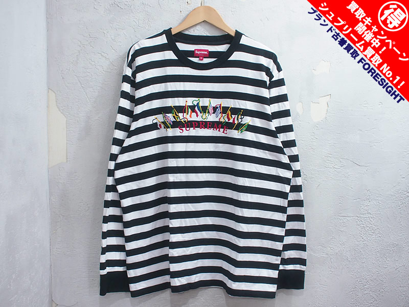 Supreme 'Flags L/S Top'長袖 Tシャツ カットソー ロンT