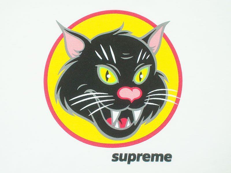 Supreme 'Black Cat Tee'Tシャツ ブラックキャット 黒猫 白 ホワイト
