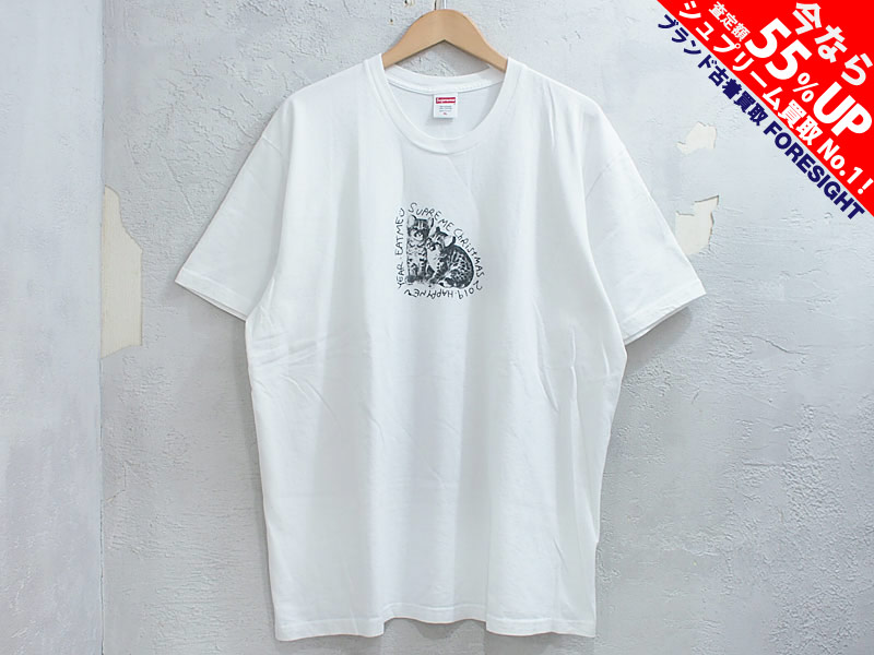 Supreme 'Eat Me Tee'Tシャツ 猫 白 ホワイト XL シュプリーム 