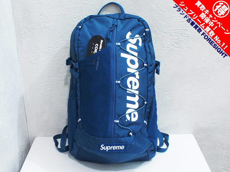 Supreme 'Backpack'バックパック Teal ティール 青 17SS ロゴ リュック 
