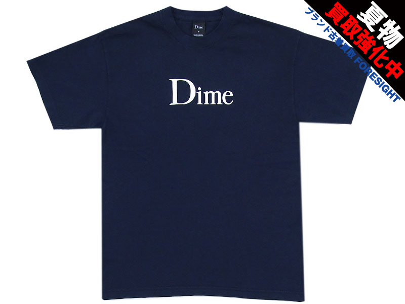 Dime MTL 'Classic Logo Tee'Tシャツ L Skate クラシックロゴ 紺