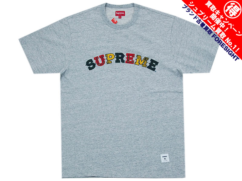 Supreme 'Plaid Applique S/S Top'Tシャツ プレイド アップリケ XL ...