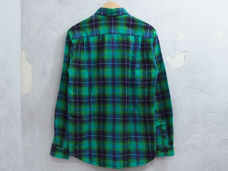 M 緑 Supreme Shadow Plaid Flannel Shirt