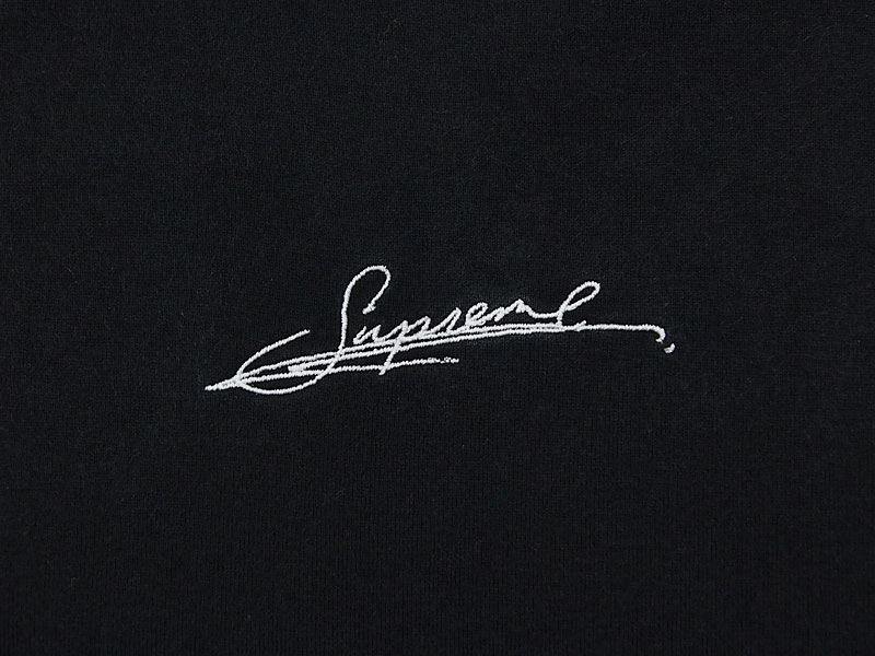 Supreme 'Signature S/S Top'Tシャツ シグネチャー ロゴ刺繍 Tee 黒