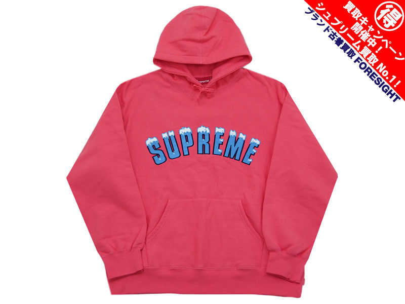 【S】Supreme Icy Arc Hooded Sweatshirt ピンク