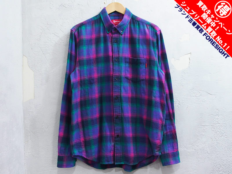Supreme 'Tartan Plaid Flannel Shirt'タータンプレイド フランネル