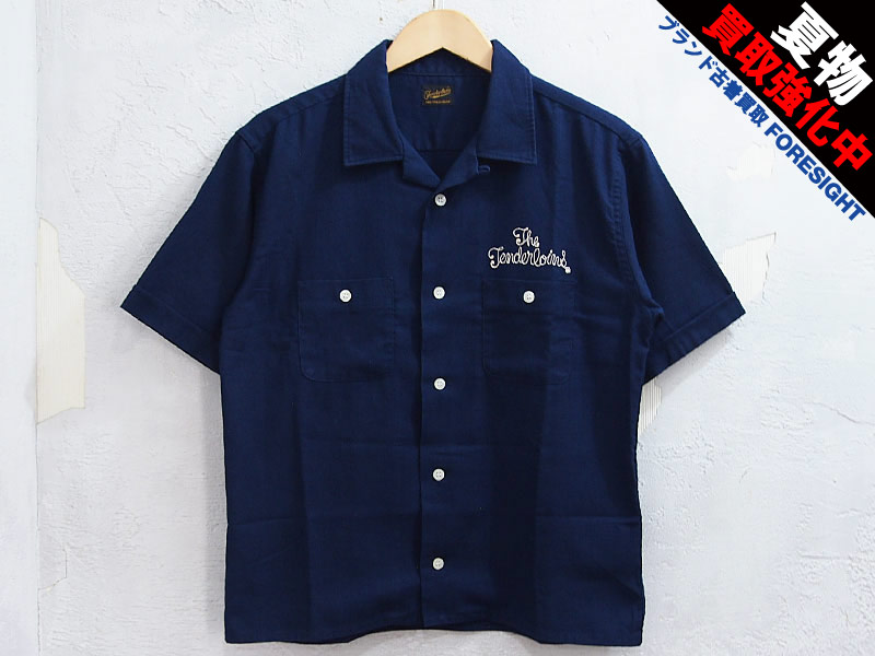TENDERLOIN 'T-BOWL SHT S'半袖 ボーリングシャツ ネイビー 紺 XS