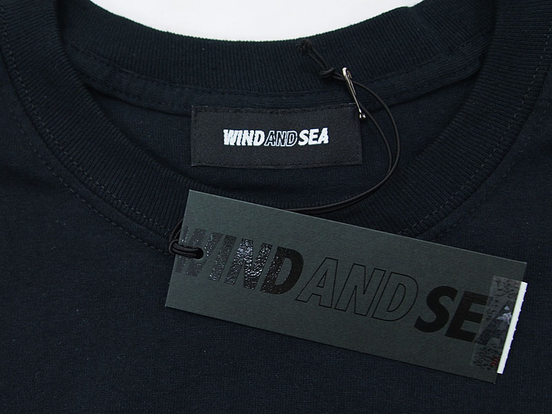 WIND AND SEA 'SEA (wavy) L/S T-SHIRT'長袖 Tシャツ ロンT 黒 ...