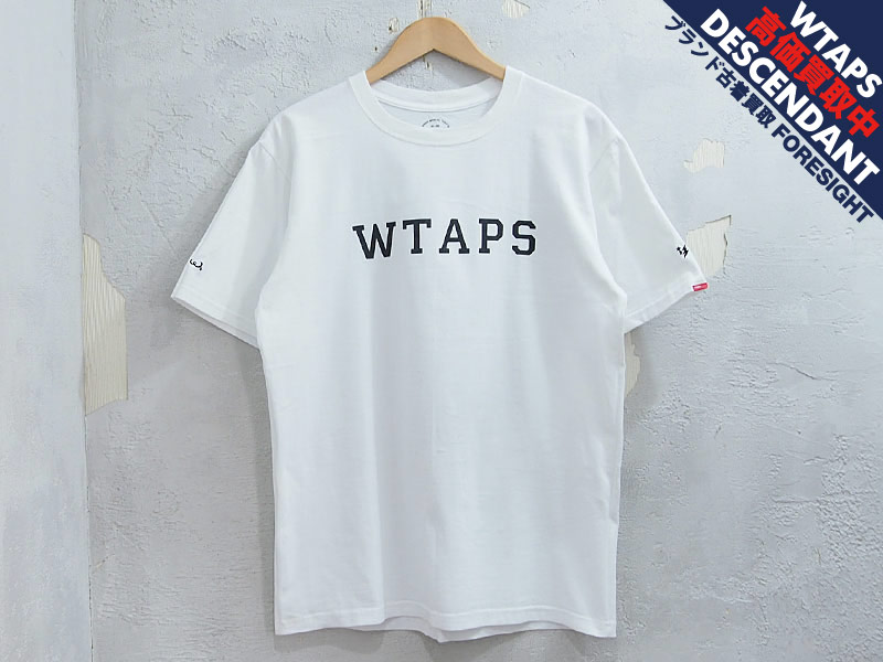 WTAPS 'COLLEGE TEE'Tシャツ カレッジロゴ 白 3 L ホワイト ダブル