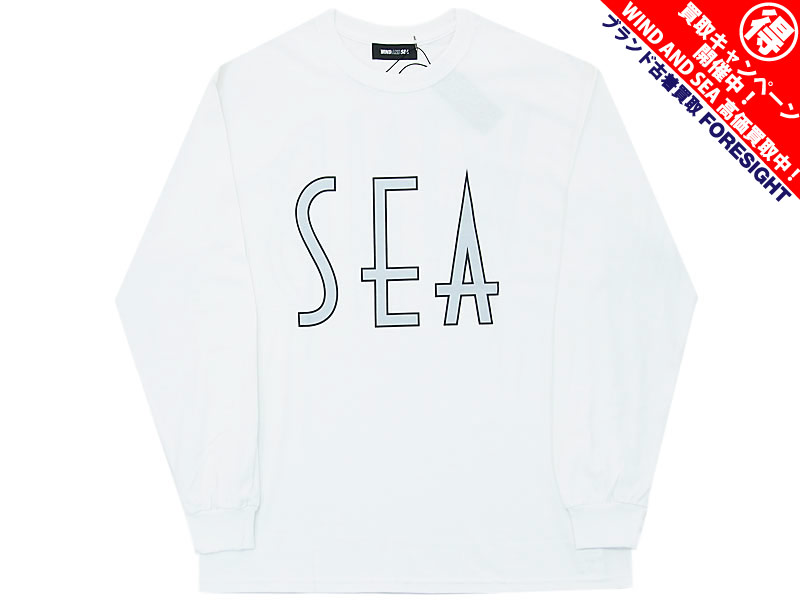 WIND AND SEA 'SEA (wavy) L/S T-SHIRT'長袖 Tシャツ ロンT 白 