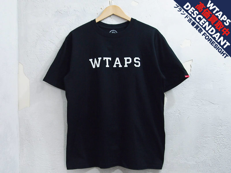 WTAPS 'COLLEGE TEE'Tシャツ カレッジロゴ LOGO 黒 ブラック 3 L 