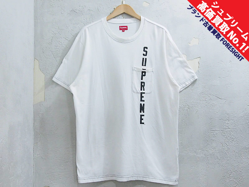 Supreme 'Contrast Stitch Pocket Tee'ポケット Tシャツ コントラスト 
