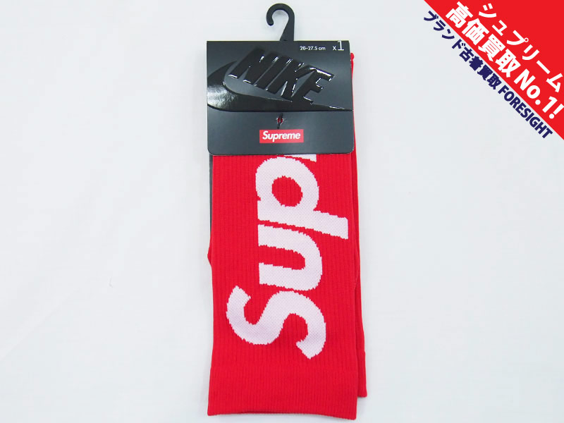 Supreme × NIKE 'Lightweight Crew Socks'ソックス 靴下 Red 赤 レッド