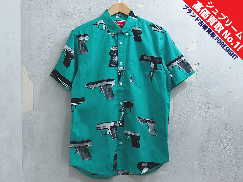 7,200円Old Supreme 半袖シャツ Guns Shirt S/S M