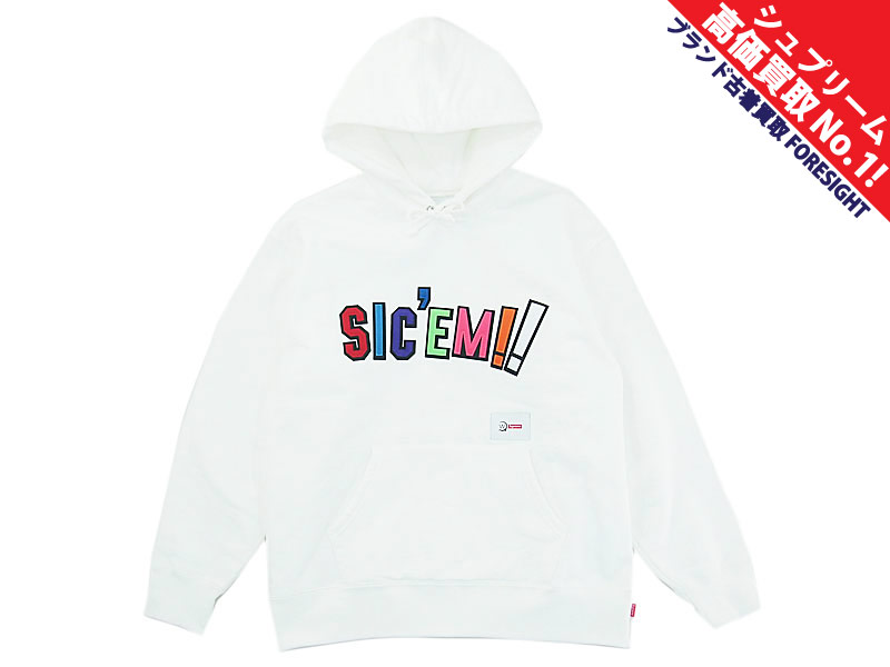 Supreme × WTAPS 'Sic'em! Hooded Sweatshirt'パーカー ホワイト 白 