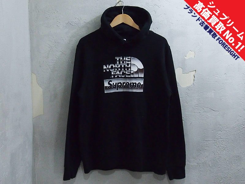 Supreme TNF Hooded Sweatshirt 黒L