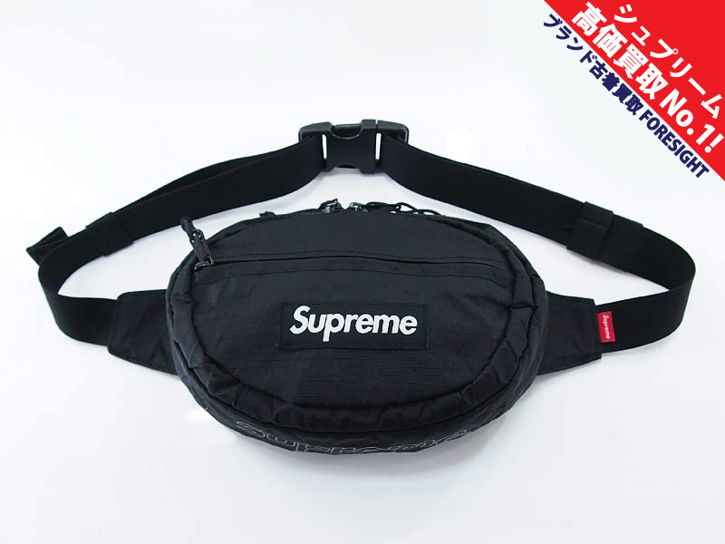 Supreme 'Waist Bag'ウエストバッグ リフレクティブロゴ 黒 ブラック
