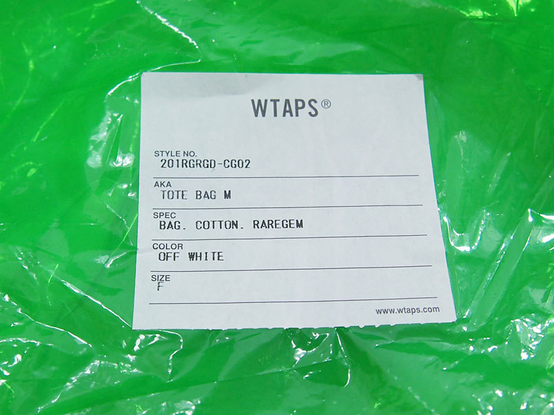 WTAPS × RAREGEM 'TOTE BAG M / BAG COTTON RAREGEM'トートバッグ