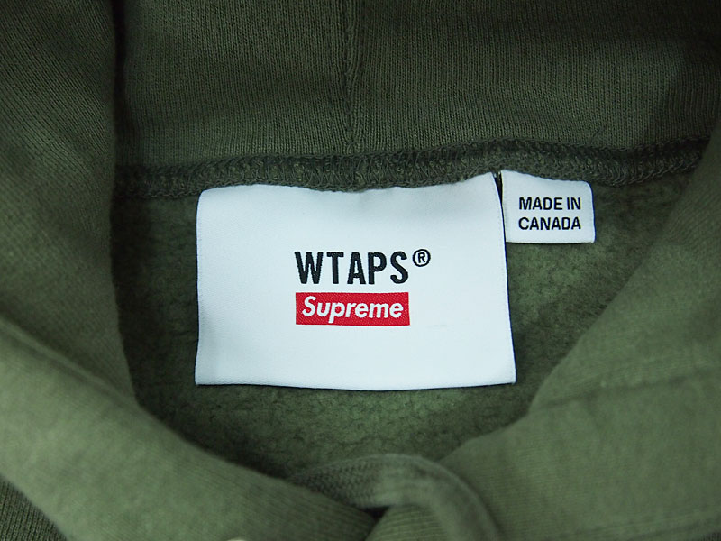 Supreme × WTAPS 'Sic'em! Hooded Sweatshirt'パーカー Light Olive 