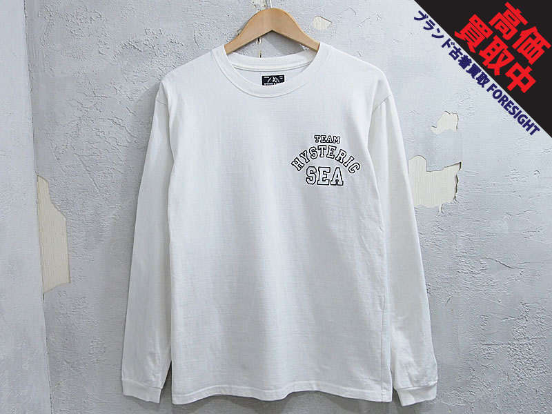 HYSTERIC GLAMOUR × WIND AND SEA 'L/S T-SHIRT'長袖 Tシャツ 白 