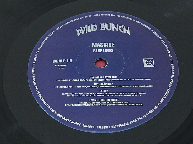 MASSIVE ATACK 'BLUE LINES'LP レコード UK盤 マッシブアタック CIRCA 