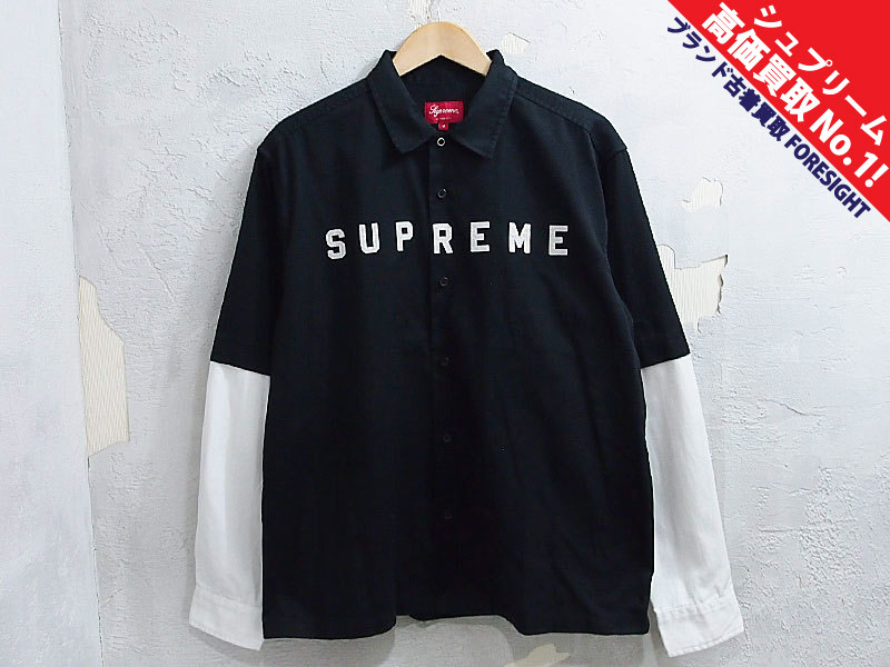 supreme 2-tone Work Shirt ブラック　M