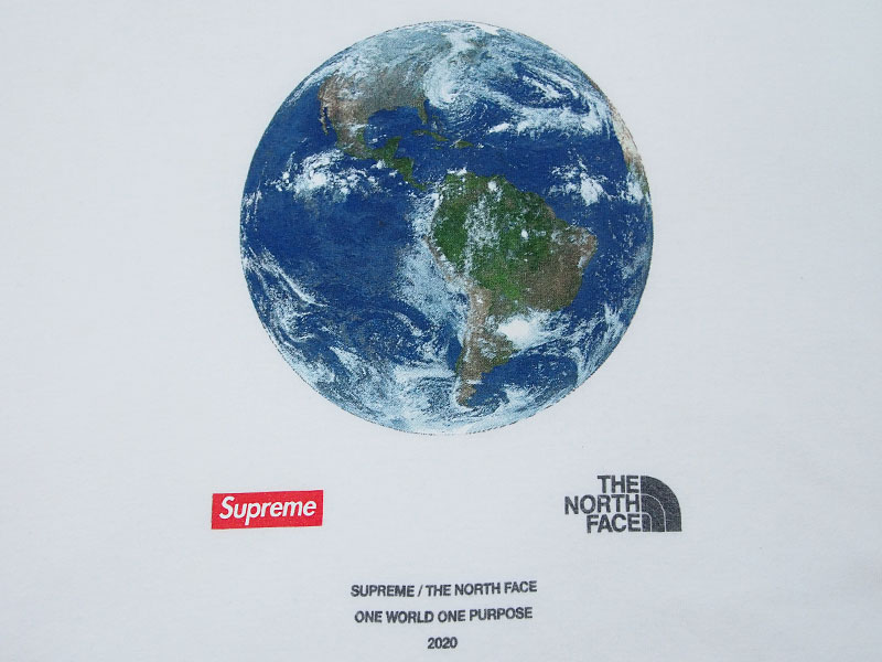 Supreme × THE NORTH FACE 'One World Tee'Tシャツ 白 ホワイト White ...
