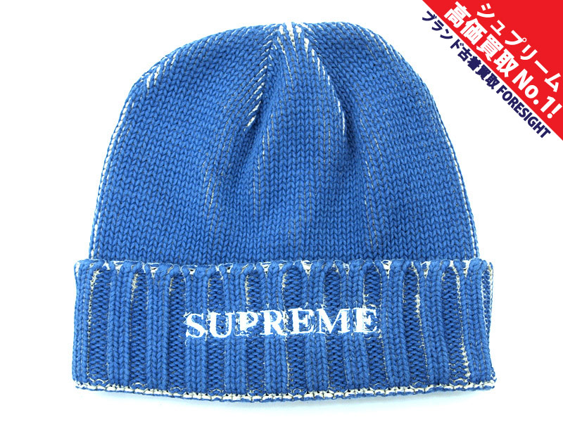 帽子Supreme Overprint Beanie Blue - ニット帽/ビーニー