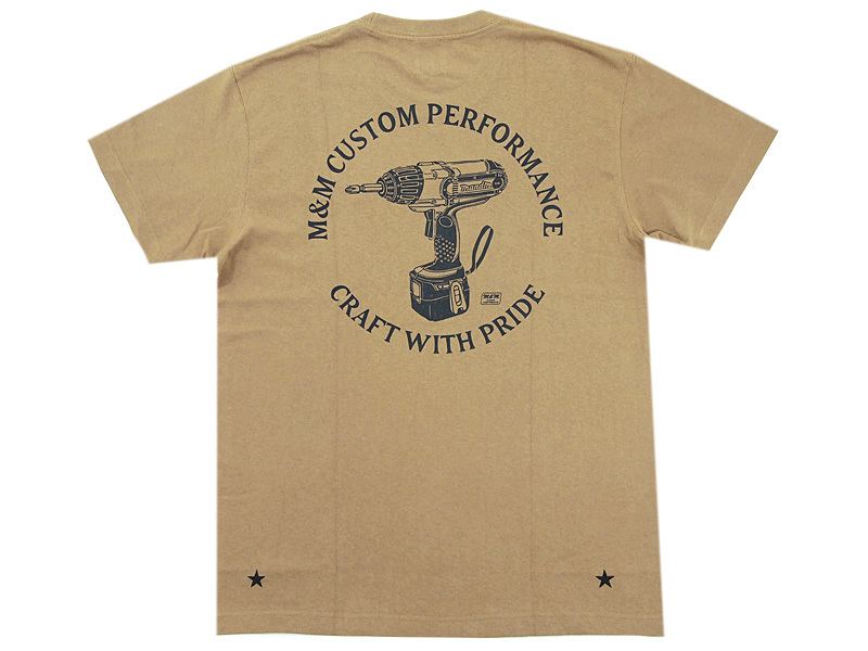 M&M CUSTOM PERFORMANCE 'PRINT S/S T-SHIRT' Tシャツ 刺繍 工具 