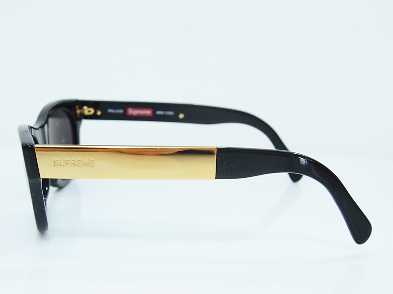 Supreme 'Wallace Sunglasses'サングラス ブラック 黒 ゴールド 金