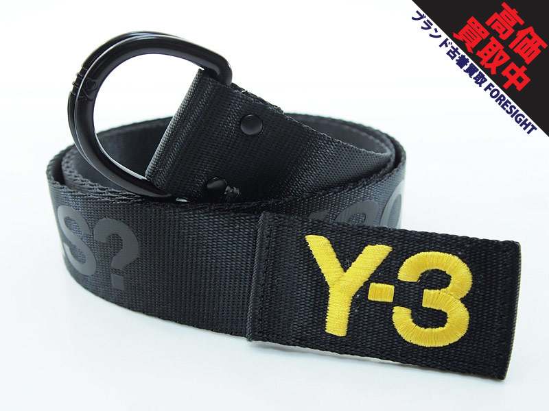 Y-3 (Yohji Yamamoto adidas) 'SLOGAN BELT'スローガン ベルト L 黒