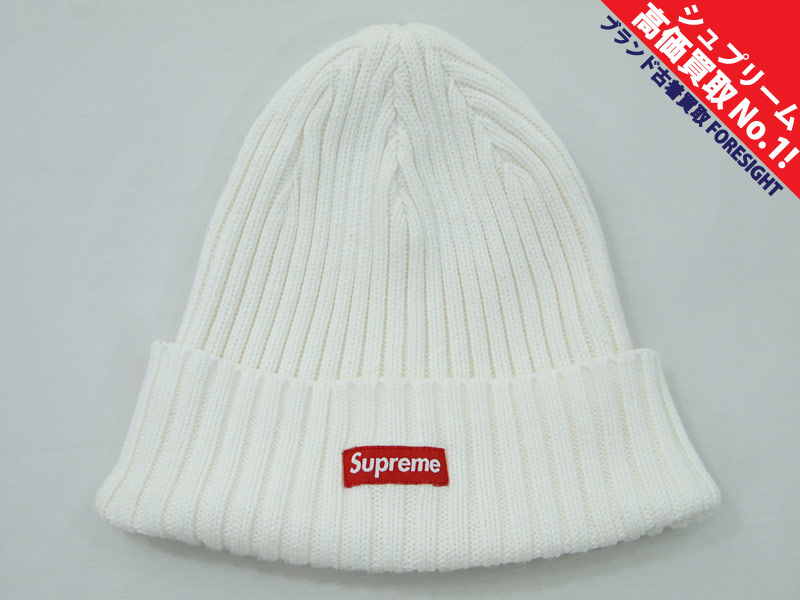 Supreme Overdyed Ribbed Beanie 白メンズ
