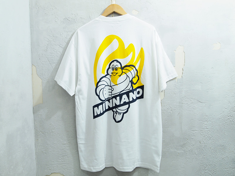 MIN-NANO ミシュラン Tシャツ ミンナノ minnano 白 ホワイト XL