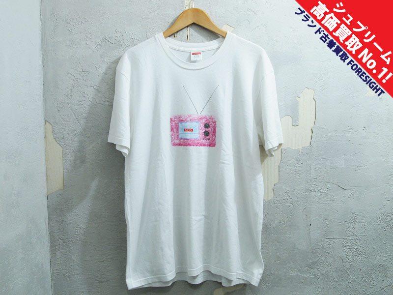 公式半額 Supreme TV TEE Tシャツ シュプリーム 白 Tシャツ/カットソー(半袖/袖なし)