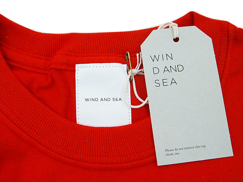 WIND AND SEA Tシャツ TEE WDS ロゴ 赤 レッド Red ウィンダンシー ...