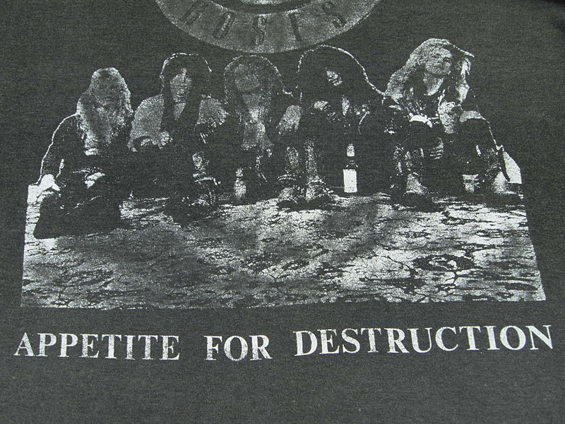 80's Vintage Guns N' Roses 'APPETITE FOR DESTRUCTION'Tシャツ 1987 ...