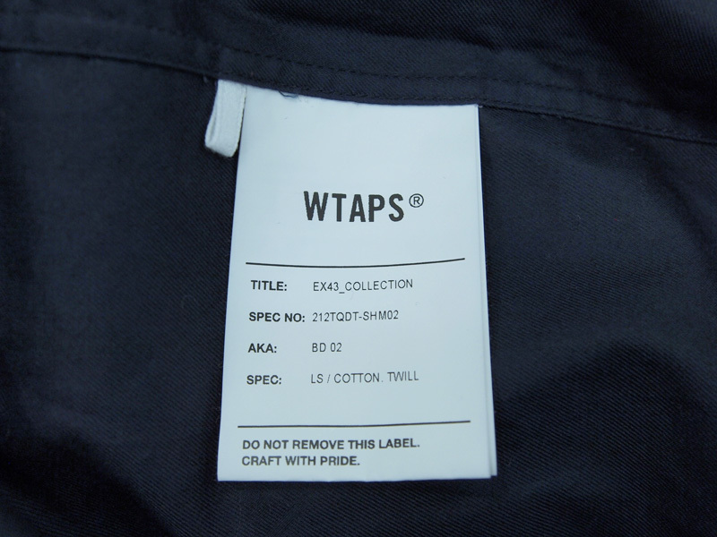 WTAPS 'BD 02 LS / COTTON.TWILL'ボタンダウンシャツ ツイル ダブル