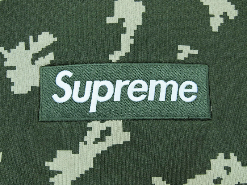supreme box logo hoodie Olive Camo XL！