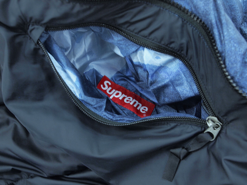 Supreme × THE NORTH FACE 'Bleached Denim Print Nuptse Jacket 