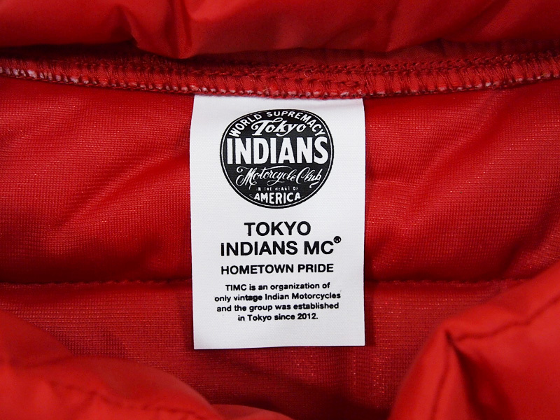 東京インディアンズ 'RACING VEST'レーシング ベスト ロゴ 赤 レッド