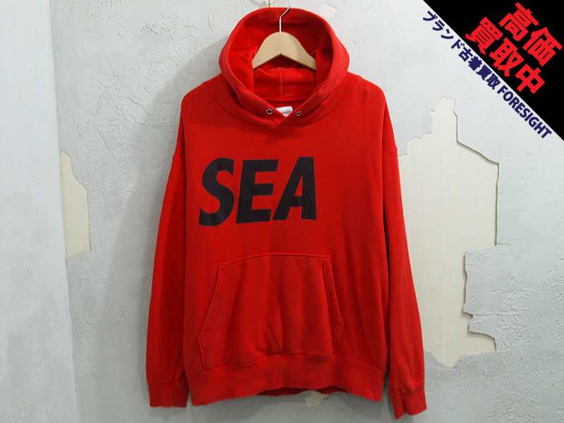 WIND AND SEA パーカー 赤 RED レッド M