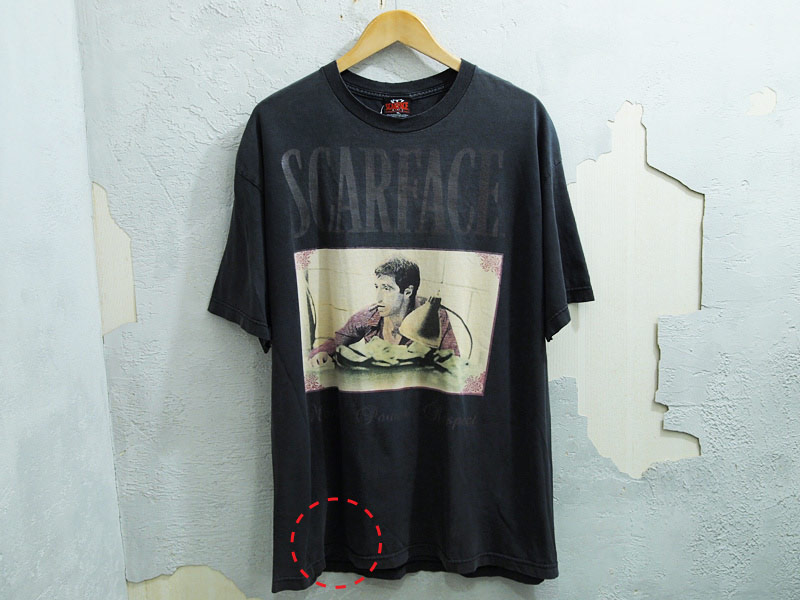 90's Vintage SCARFACE アルパチーノ トニーモンタナ Tシャツ 黒 ...