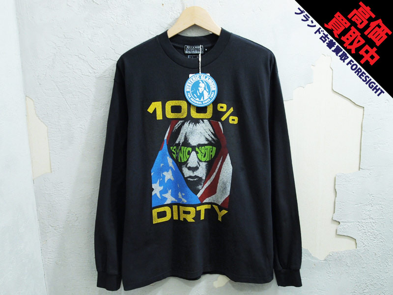HYSTERIC GLAMOUR × SONIC YOUTH '100% DIRTY'長袖 Tシャツ ロンT