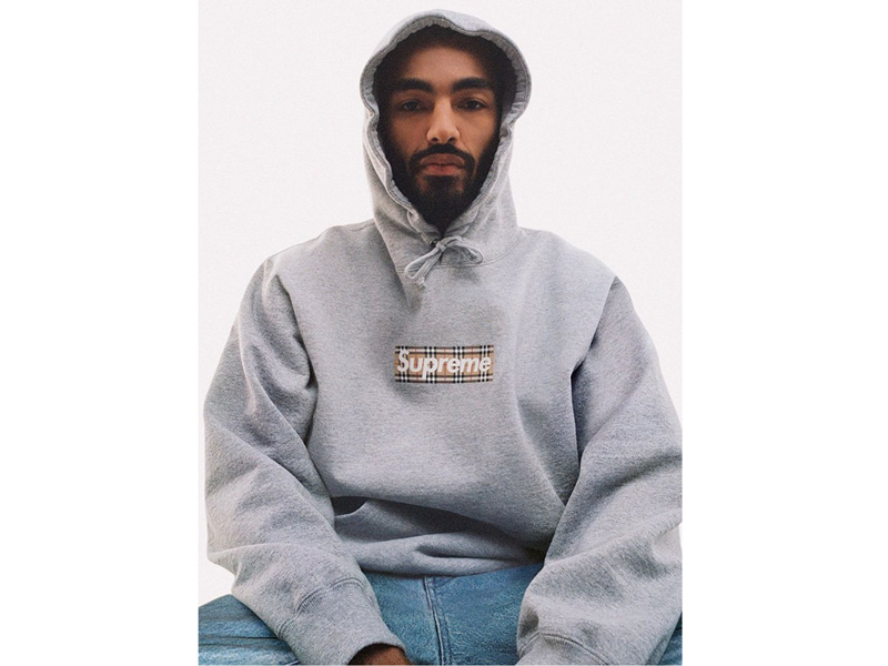 Supreme × Burberry ‘Box Logo Hooded Sweatshirt’パーカー フーディー バーバリー ボックスロゴ グレー  シュプリーム XL - ブランド古着の買取販売フォーサイト オンラインストア