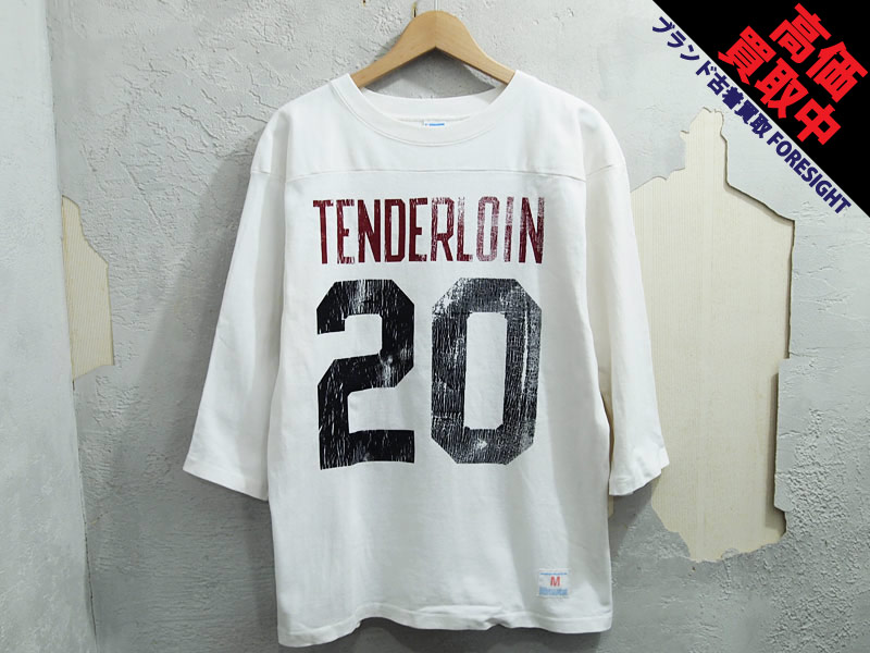 TENDERLOIN 'T-NFL'七分袖 フットボールトップ M 白 ホワイト ロゴ 