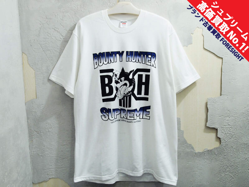 Supreme × Bounty Hunter 'Wolf Tee'Tシャツ ウルフ ロゴ 白 ホワイト 