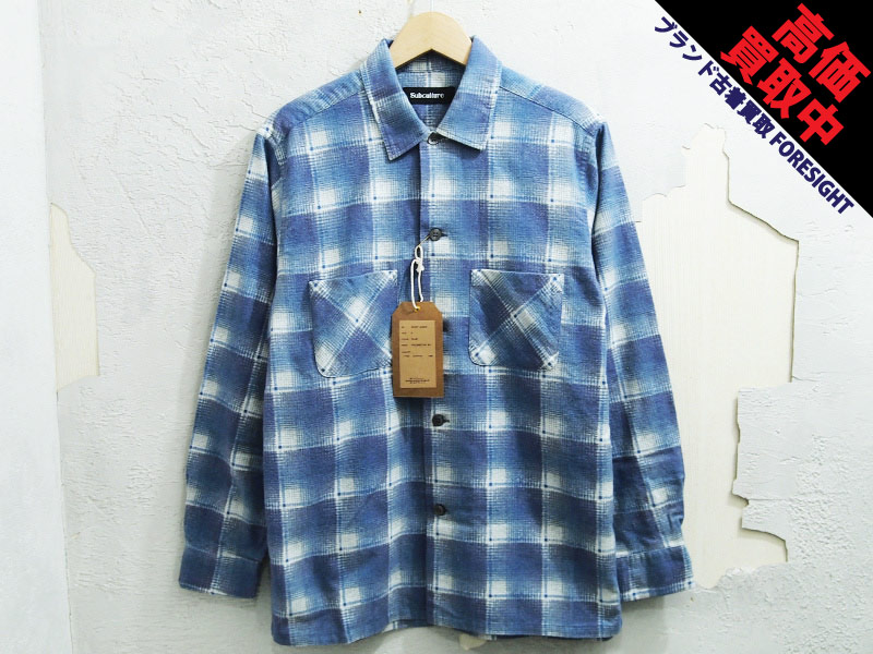 SC SubCulture '60'S OMBRE CHEC PRINT NEL SHIRT'オンブレ チェック ...