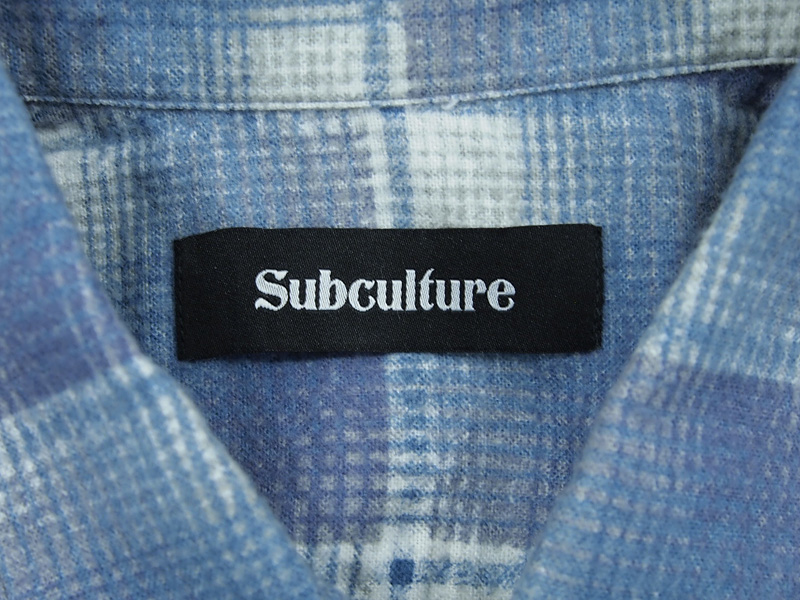 SC SubCulture '60'S OMBRE CHEC PRINT NEL SHIRT'オンブレ チェック